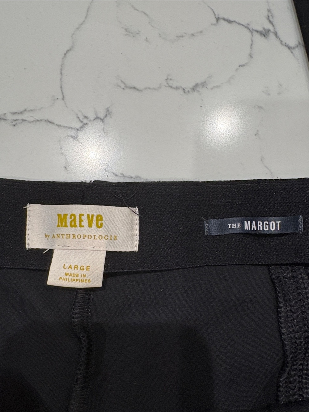 Anthropologie Maeve The Margot Black Pants - Slim Waistband - Picture 2 of 3